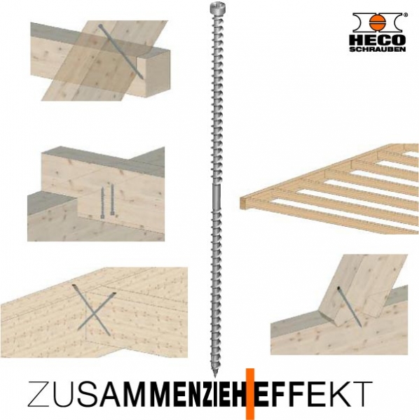 8,5 x 150, HECO Holzbauschraube CC - CombiConnect